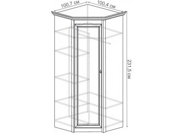 Шкаф угловой Флоренция 662