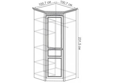 Шкаф угловой Лючия №183