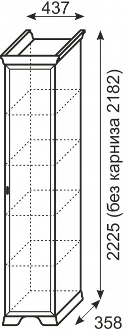 Шкаф Венеция 19 бодега светлая