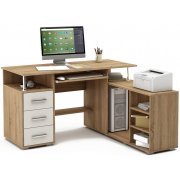 дуб сонома / белый