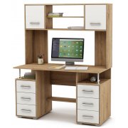 дуб сонома / белый