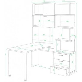 Компьютерный стол Даланта СР-500М/140 КБЕК-правый