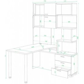 Компьютерный стол Домино СР-500М/140 ШБЕБЕ-Ч-правый
