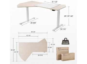Компьютерный стол Eureka ERK-EDI-FS-MW