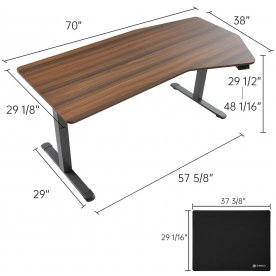 Компьютерный стол Eureka ERK-EDI-HTG-WN