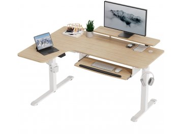 Компьютерный стол Eureka ERK-EHD-L60L-MW