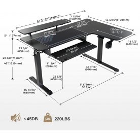 Компьютерный стол Eureka ERK-L60R-B-PRO-V1-EU