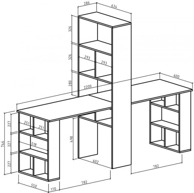 Компьютерный стол Феликс-455 дуб сонома