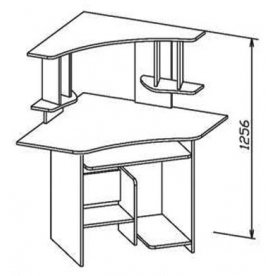 Компьютерный стол КСТ-02+КН-02