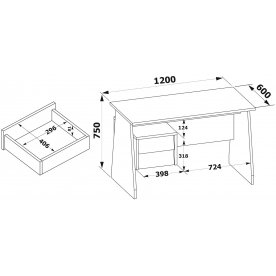 Компьютерный стол КСТ-115