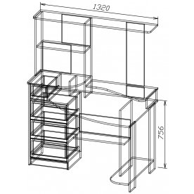 Компьютерный стол Мебелеф-6
