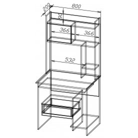 Компьютерный стол Мебелеф-9