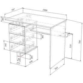 Компьютерный стол Ренцо-1