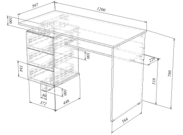 Компьютерный стол Ренцо-2