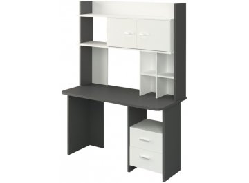 Компьютерный стол Беланта-Прям130Р+НКЛ-130 графит / белый