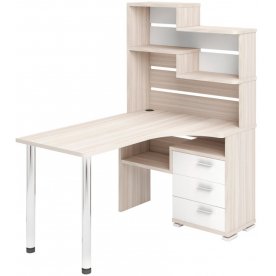 Компьютерный стол СР-132-140 правый с надстройкой