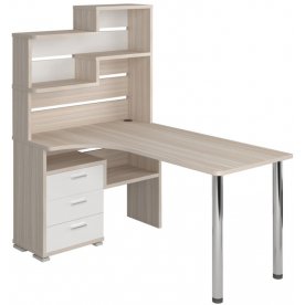 Компьютерный стол Жаспера-132-160 левый с надстройкой