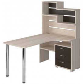 Компьютерный стол Жаспера-132-160 правый с надстройкой