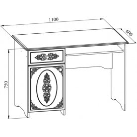 Письменный стол Ассоль АС-242К