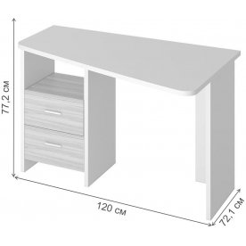 Письменный стол Домино Lite СКЛ-Трап120 КБЕ правый