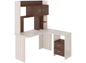 Письменный стол Домино Lite СКЛ-Угл130+НКЛХ-130 КШ-Ч правый