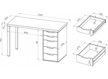 Письменный стол Ингар 1/5Т