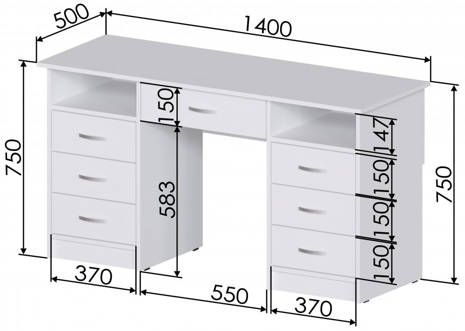 Письменный стол Хит-20 белый