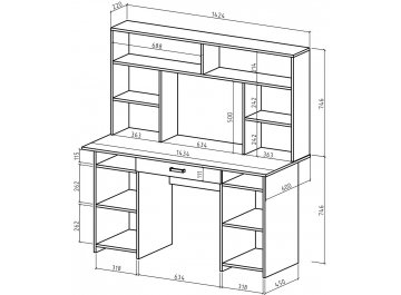 Письменный стол Лайт-6Я