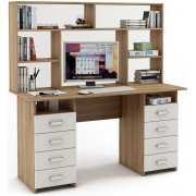 дуб сонома / белый