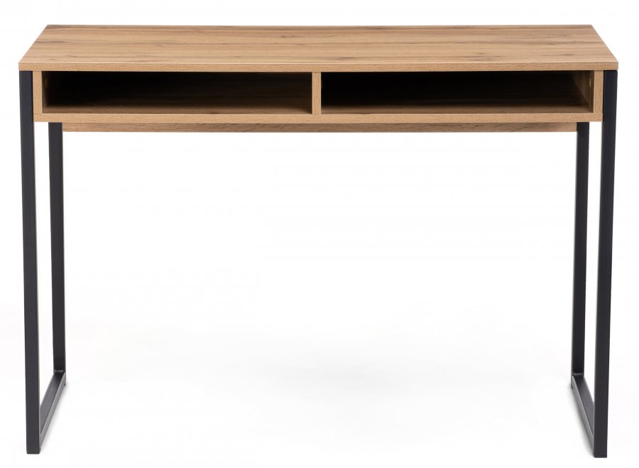 Письменный стол Леон Лофт черный матовый / дуб вотан