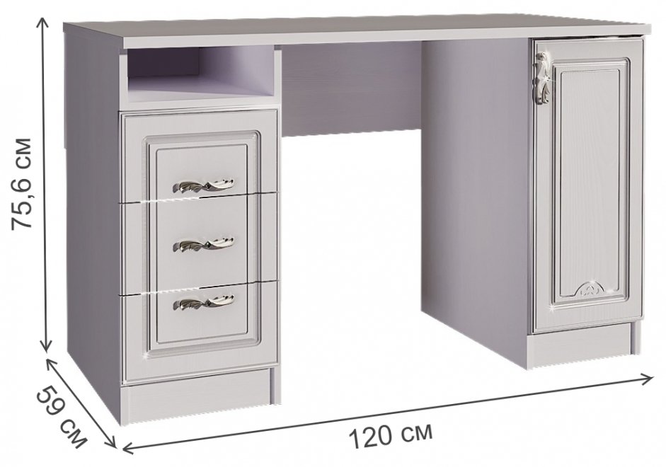 Письменный стол Melania 06 рамух белый