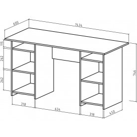 Письменный стол Найт-6