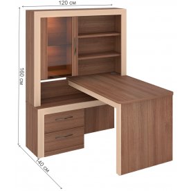 Письменный стол Нобиле СтУ-140 ШКо ЛЕВ