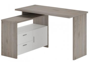 Письменный стол СКЛ-ПРЯМ130+ТБЛ нельсон / белый