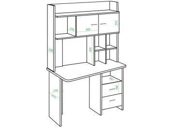Письменный стол Беланта-Трап120+НКЛХ-120