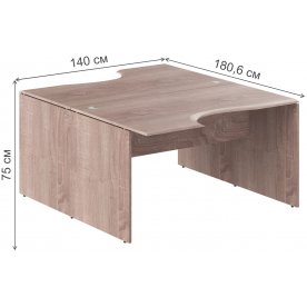 Письменный стол Skyland WAVE W2CET 149.2 1400х1806х750 двухместный