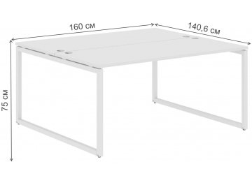 Письменный стол Skyland Xten-Q XQWST 1614 160х140,6х75 двухместный