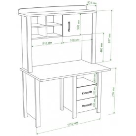 Письменный стол СТД-115 с ТБД и НД-115 КБЕ
