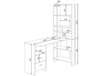 Письменный стол СТЛ-ОВХ