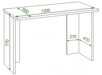 Письменный стол Беланта-Прям120(без тумбы) БЕ