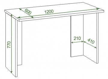 Письменный стол СКЛ-Прям120Р(без тумбы) Н