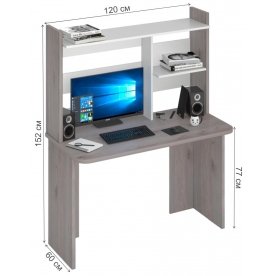 Письменный стол СКЛ-Прям120Р(без тумбы)+НКЛ-120 НБЕ