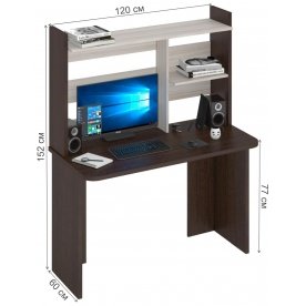Письменный стол СКЛ-Прям120Р(без тумбы)+НКЛ-120 ВК