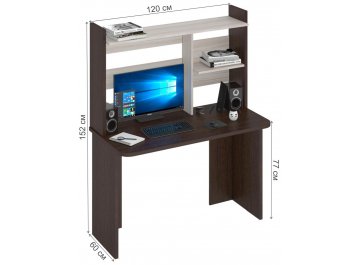 Письменный стол СКЛ-Прям120Р(без тумбы)+НКЛ-120 ВК