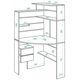 Письменный стол СК-4 КШ
