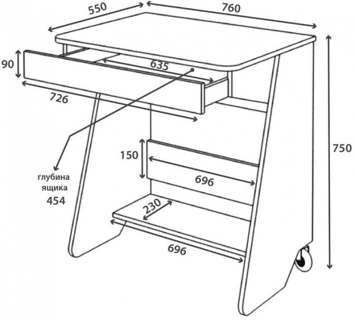 Письменный стол Аревро-7 КБЕ карамель / белый