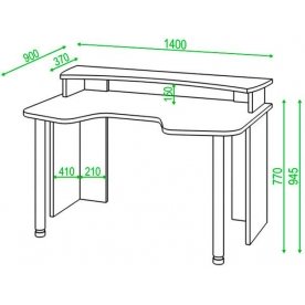 Письменный стол СКЛ-Игр140+НКИЛ140 Н