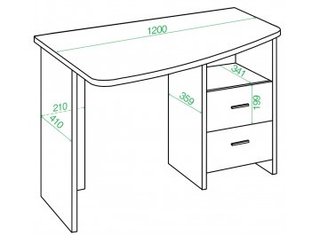 Письменный стол Беланта-Крл 120 БЕ ЛЕВ