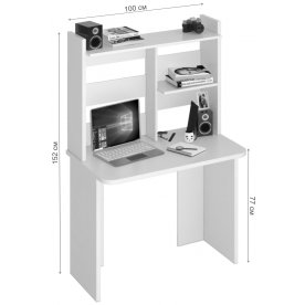 Письменный стол Беланта-Прям100Р(без тумбы)+НКЛ-100 БЕ