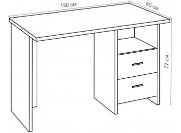 Письменный стол Беланта-Прям130Р Н